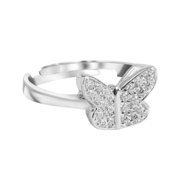 CLARA 925 STERLING SILVER BUTTERFLY RING WITH ADJUSTABLE BAND